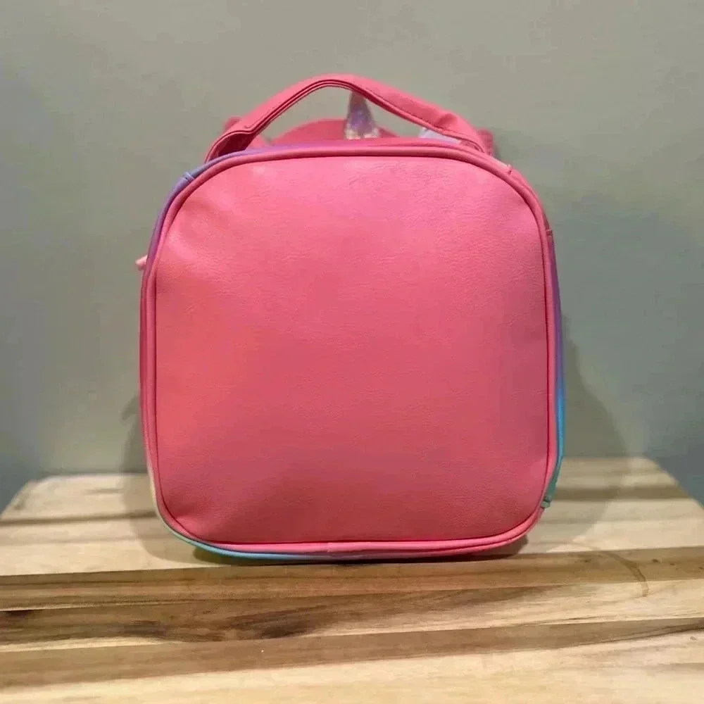 Miss Gwens OMG Accessories Insulated Lunch Bag Rainbow Glitter Accents NWTS